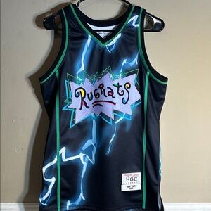 Nickelodeon Rugrats Reptar Authentic black Basketball Jersey Headgear Classics